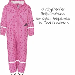 Regenanzug - Herzchen Allover - Pink - Gr. 74