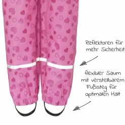 Regenanzug - Herzchen Allover - Pink - Gr. 74