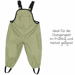 Regenhose windicht, wasserabweisend, atmungsaktiv mit versiegelten Nähten und elastichen Beinabschlüsse - Salbei - Gr. 98/104