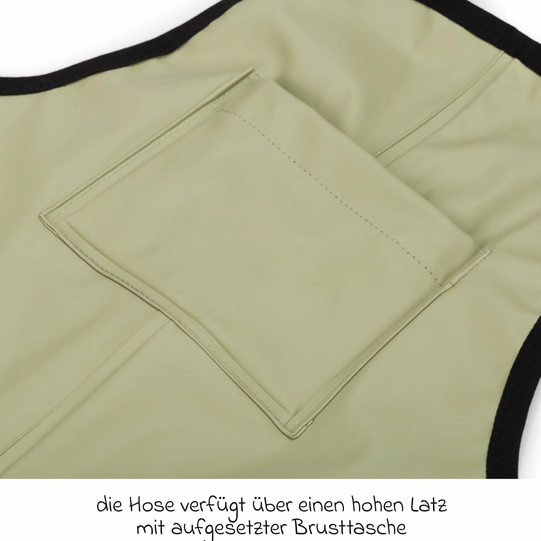 Regenhose windicht, wasserabweisend, atmungsaktiv mit versiegelten Nähten und elastichen Beinabschlüsse - Salbei - Gr. 98/104