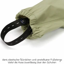 Regenhose windicht, wasserabweisend, atmungsaktiv mit versiegelten Nähten und elastichen Beinabschlüsse - Salbei - Gr. 98/104