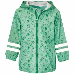 Regen-Jacke mit Reflektoren - Waldtiere - Grün - Gr. 92