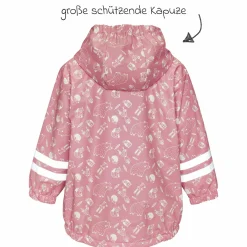 Regen-Jacke mit Reflektoren & Fleecefutter - Waldtiere - Rosa - Gr. 92