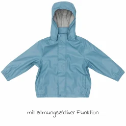 Regenjacke windicht, wasserabweisend, atmungsaktiv mit Kapuze und versiegelten Nähten - Blau - Gr. 98/104