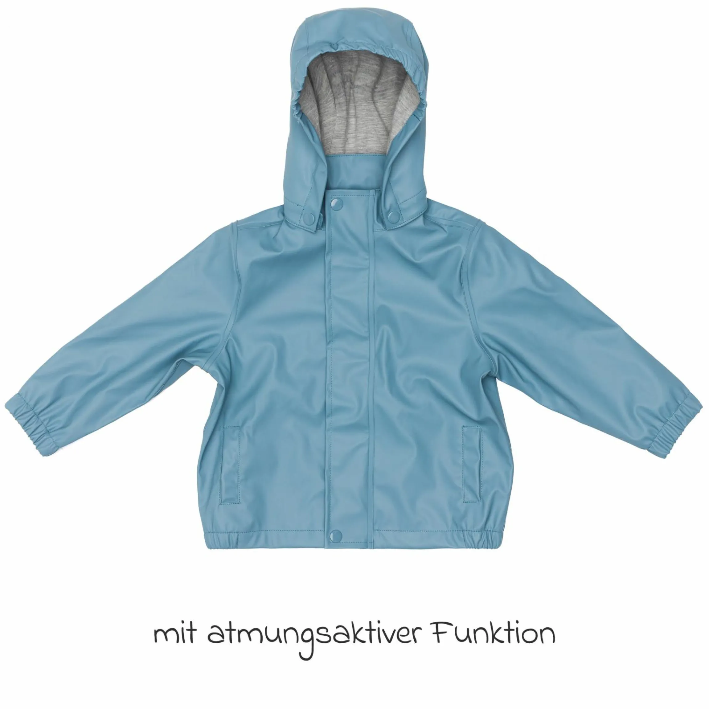 Regenjacke windicht, wasserabweisend, atmungsaktiv mit Kapuze und versiegelten Nähten - Blau - Gr. 98/104