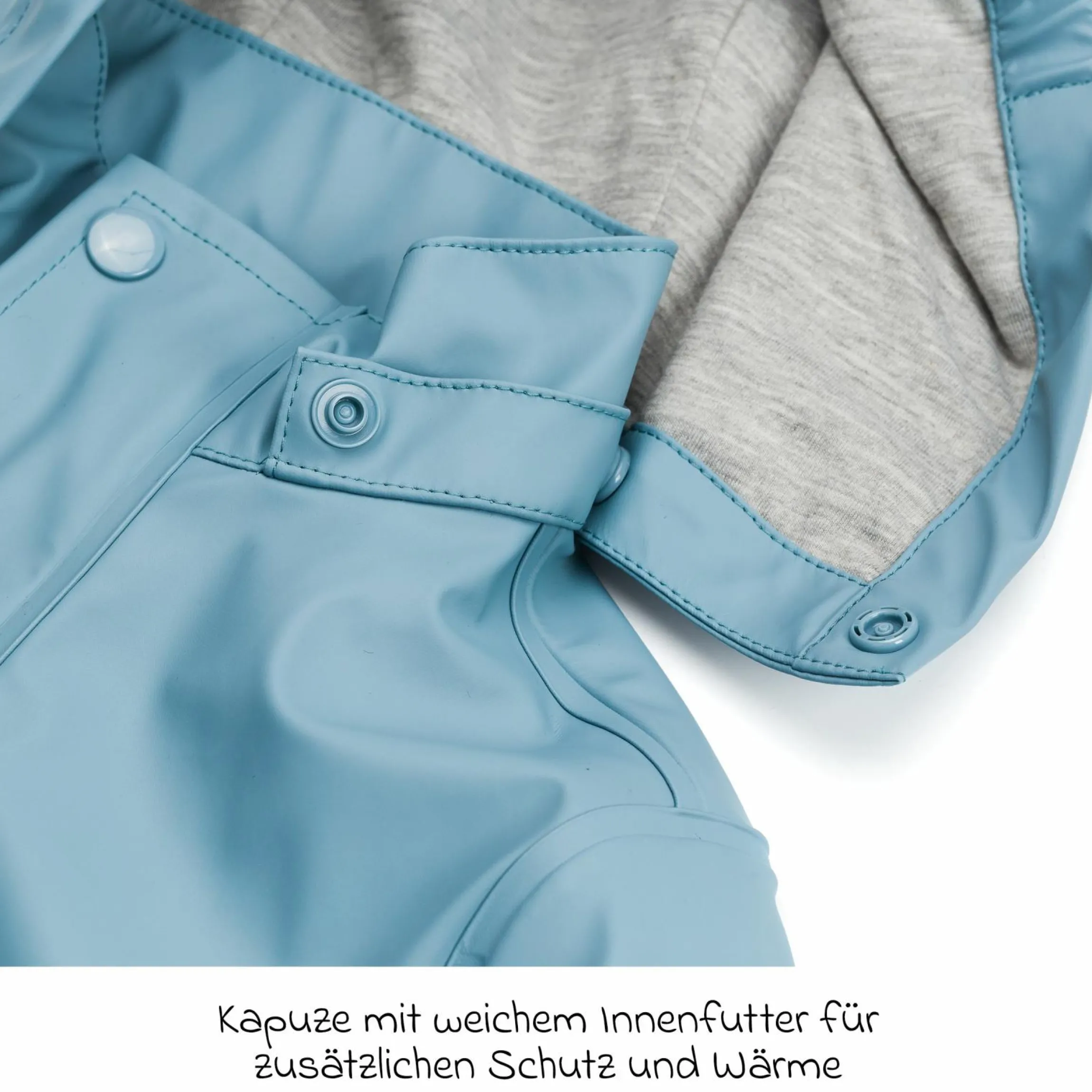 Regenjacke windicht, wasserabweisend, atmungsaktiv mit Kapuze und versiegelten Nähten - Blau - Gr. 98/104