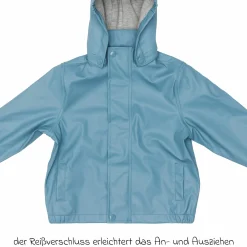 Regenjacke windicht, wasserabweisend, atmungsaktiv mit Kapuze und versiegelten Nähten - Blau - Gr. 98/104