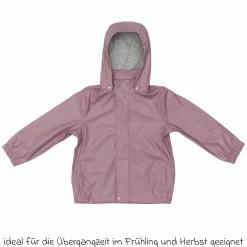 Regenjacke windicht, wasserabweisend, atmungsaktiv mit Kapuze und versiegelten Nähten - Rose - Gr. 98/104