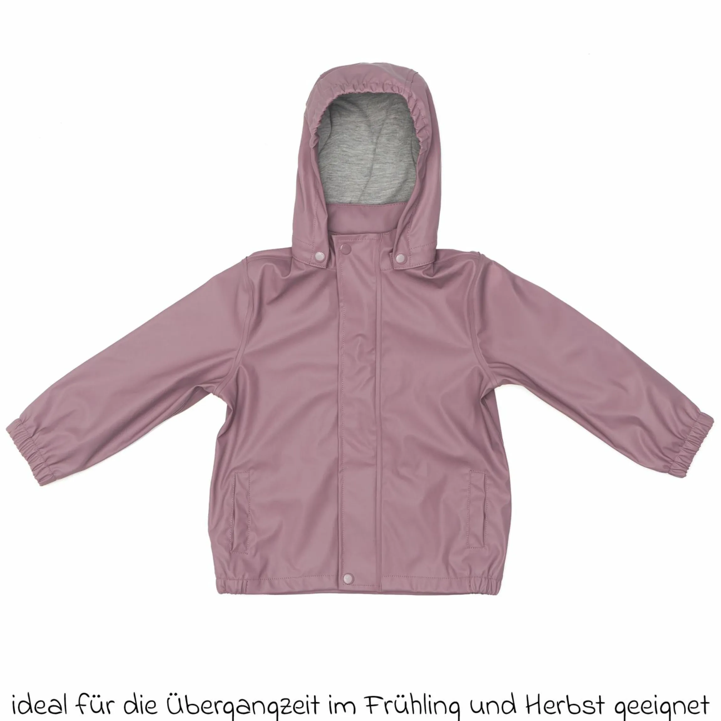 Regenjacke windicht, wasserabweisend, atmungsaktiv mit Kapuze und versiegelten Nähten - Rose - Gr. 98/104