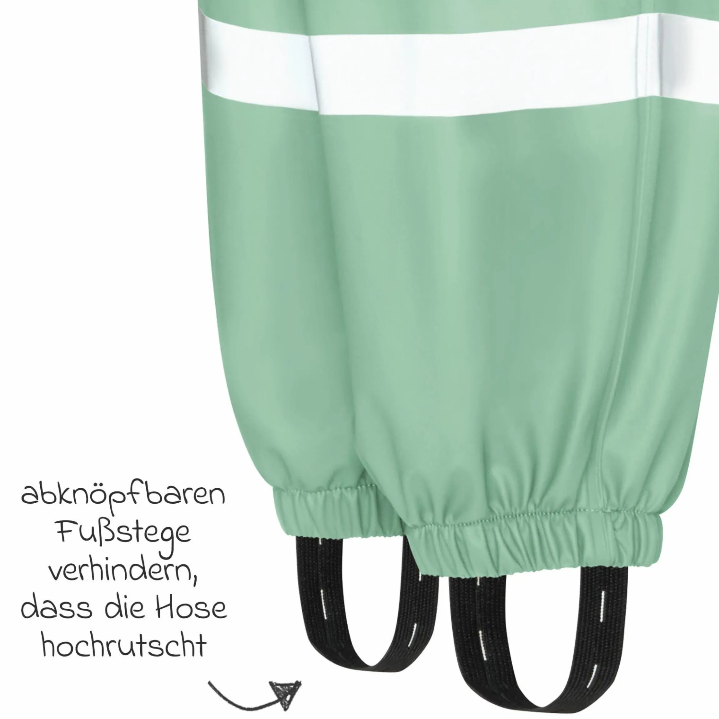 Regen-Latzhose - Grün - Gr. 92