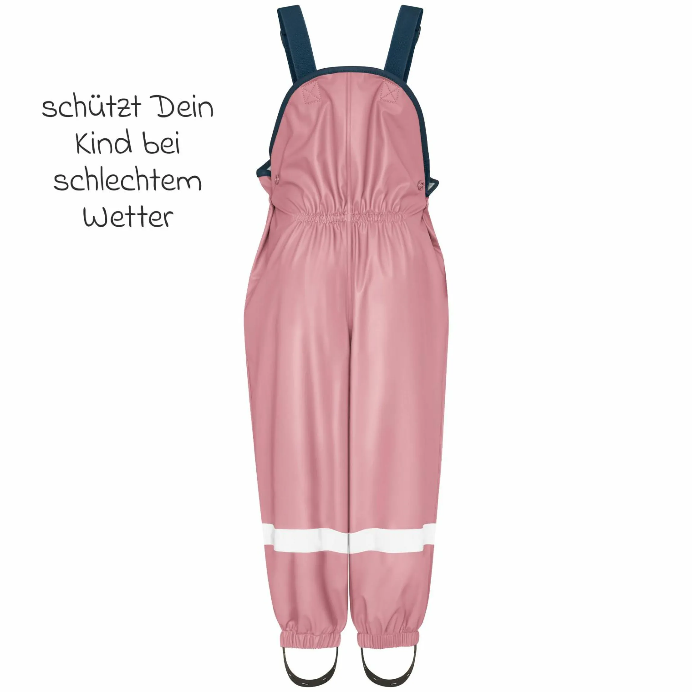 Regen-Latzhose - Rosa - Gr. 92