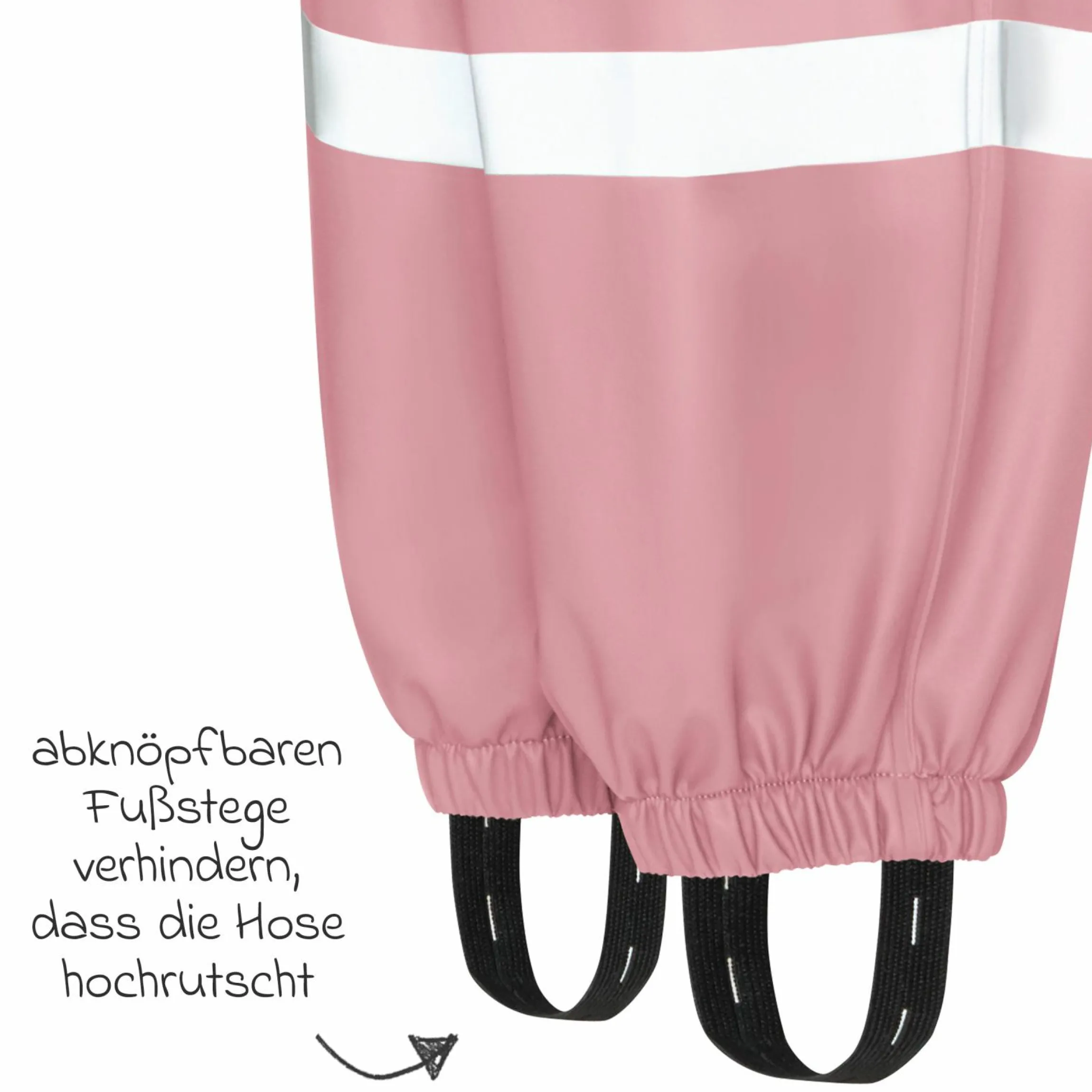 Regen-Latzhose - Rosa - Gr. 92