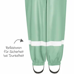 Regen-Latzhose mit Fleecefutter - Grün - Gr. 92