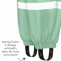 Regen-Latzhose mit Fleecefutter - Grün - Gr. 92
