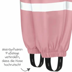 Regen-Latzhose mit Fleecefutter - Rosa - Gr. 92