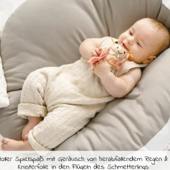 Regenmacher-Rassel / Sensorisches Holzspielzeug - Schmetterling Rosalie