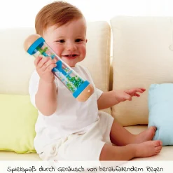 Regenmacher-Rassel / Sensorisches Holzspielzeug - Blau