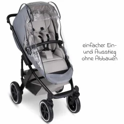 Regenschutz 4 Seasons Sport für Kombi-Kinderwagen - Grey - Kollektion 2025