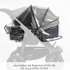 Regenschutz für eine Duo 2 Kombi-Einheit (Wanne + Sitz) - Kollektion 2025