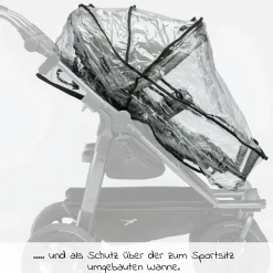 Regenschutz für eine Duo Kombi-Einheit (Babywanne + Sitz)
