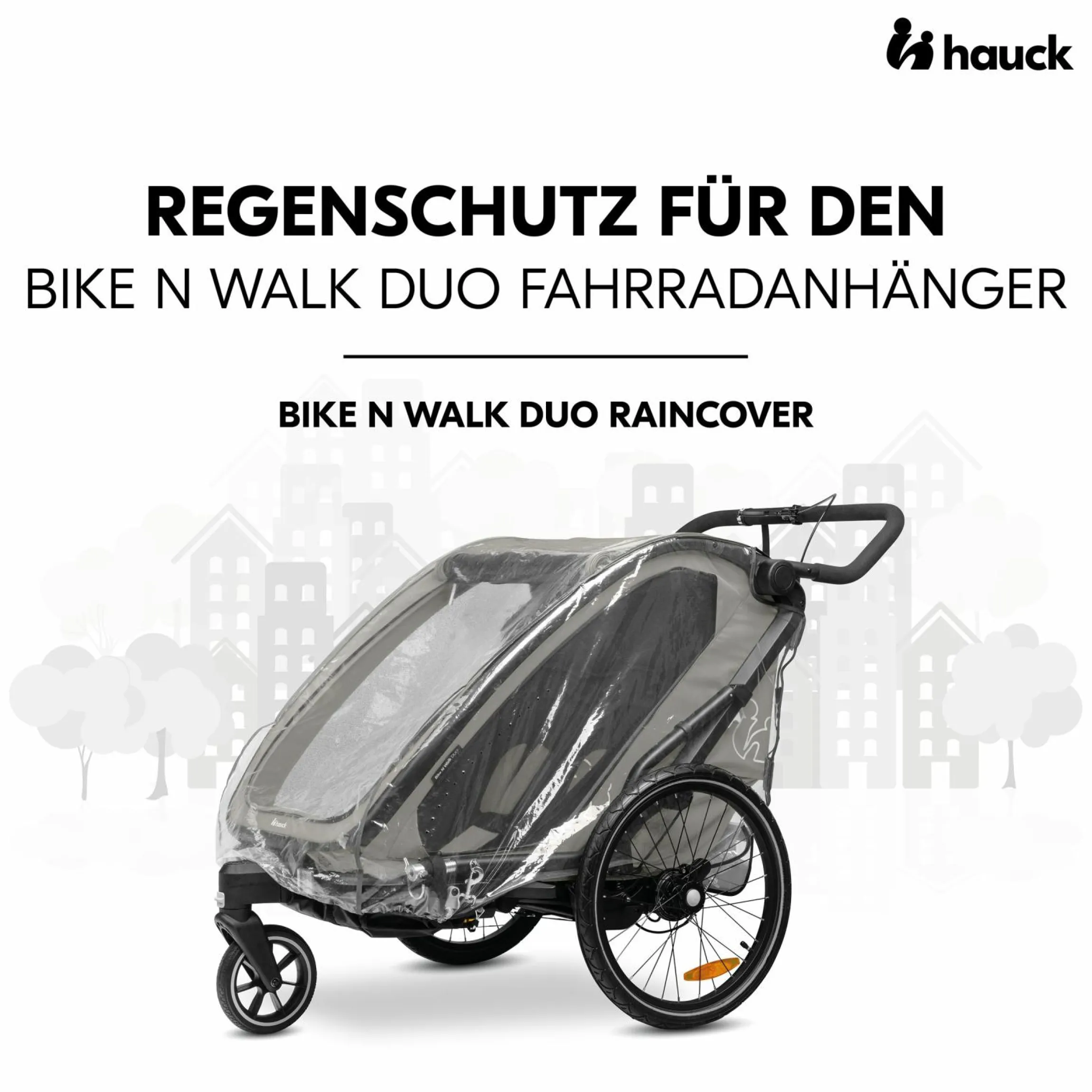 Regenschutz für Fahrradanhänger Bike N Walk Duo Raincover