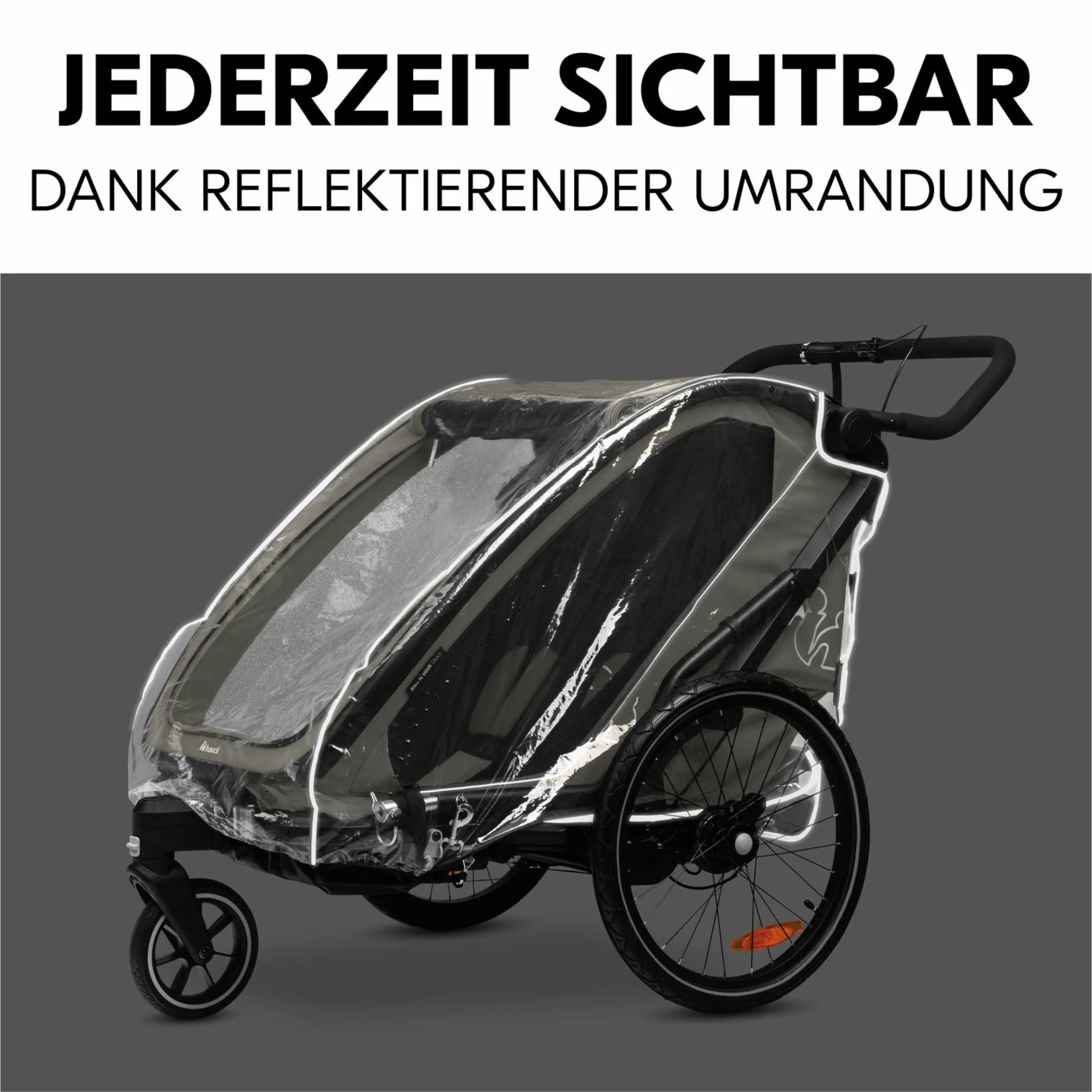 Regenschutz für Fahrradanhänger Bike N Walk Duo Raincover