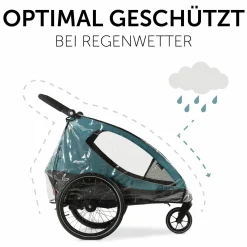 Regenschutz für Fahrradanhänger Dryk Duo Raincover