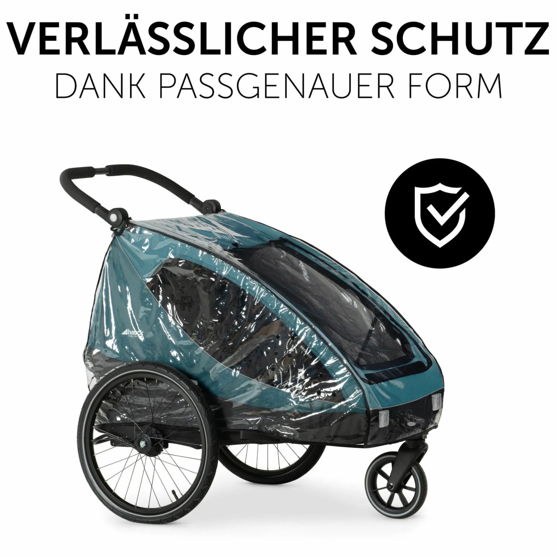 Regenschutz für Fahrradanhänger Dryk Duo Raincover