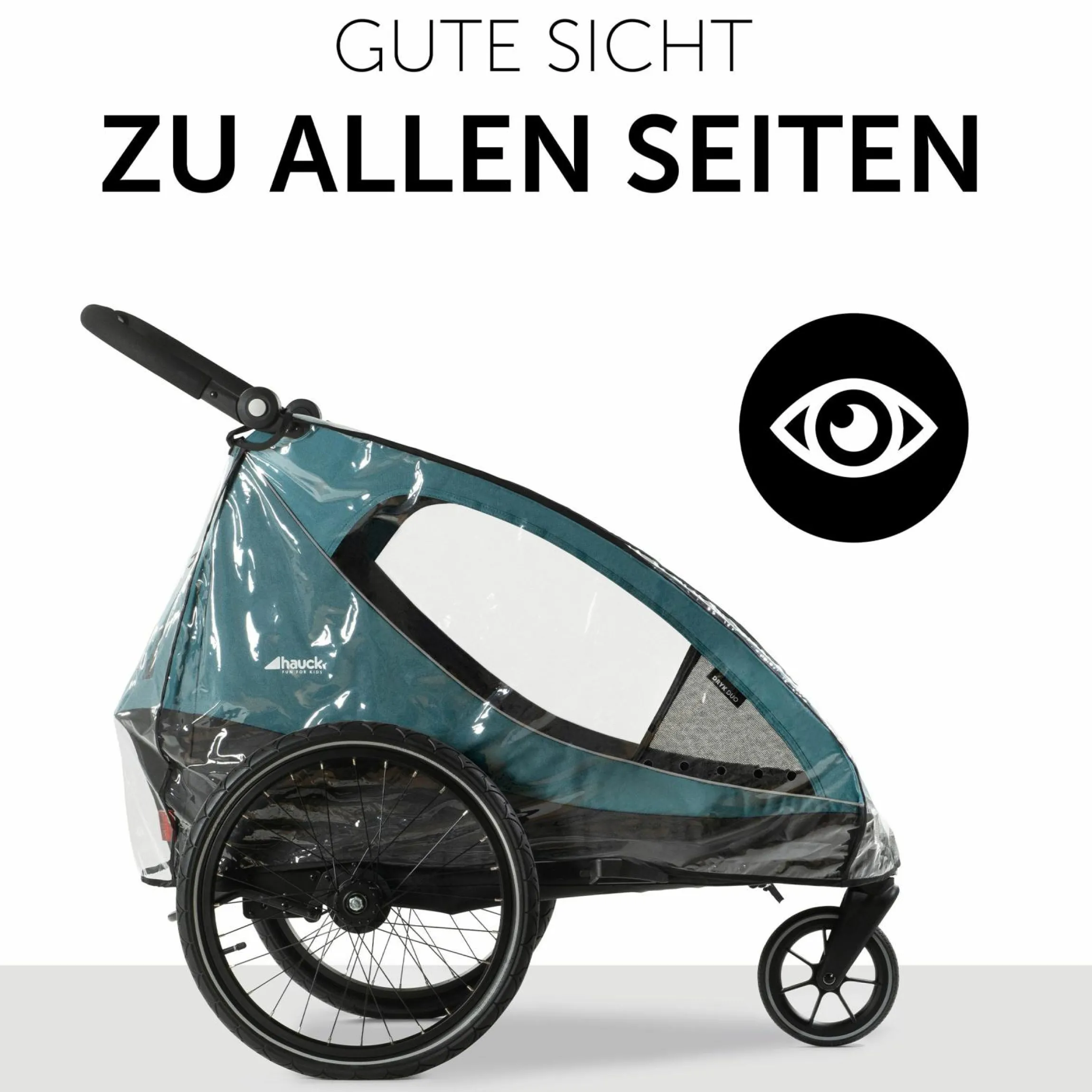 Regenschutz für Fahrradanhänger Dryk Duo Raincover