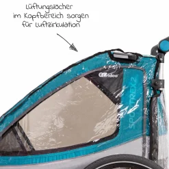 Regenschutz für Fahrradanhänger QUPA 2 / Sportrex 2