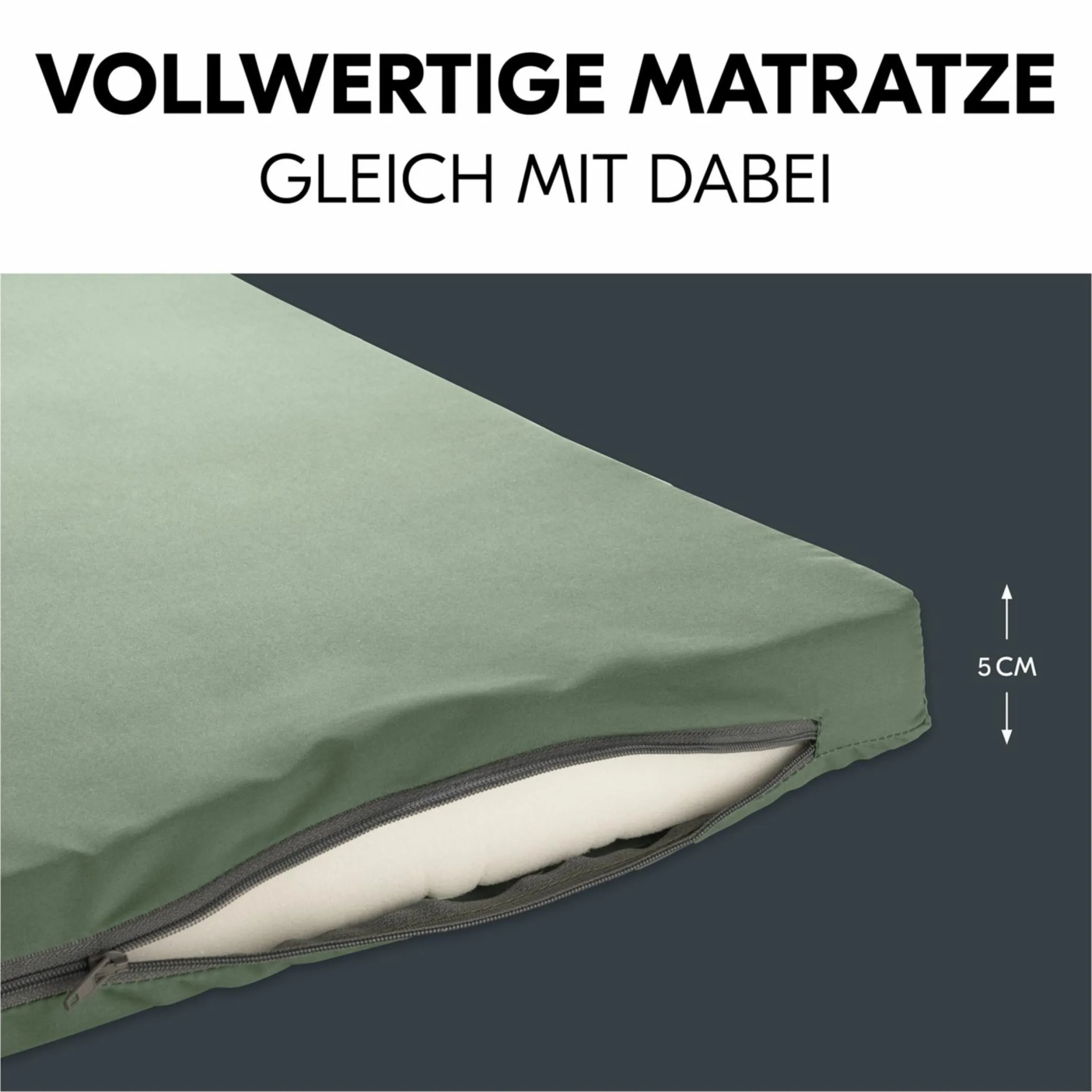 Reisebett & Laufgitter Sleep N Play SQ Set mit Komfort-Matratze + Insektenschutz + Buch "Gute Nacht im Meer" - Dark Green