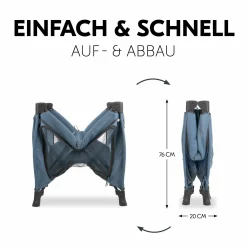 Reisebett & Laufgitter Sleep N Play SQ Set (mit Komfort-Matratze & seitlichem Einstieg) - Dark Blue