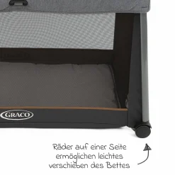 Reisebett FoldLite ab Geburt - 3 Jahre nur 6,78 kg leicht inkl. Transporttasche & Insektenschutz - Shadow - Kollektion 2025