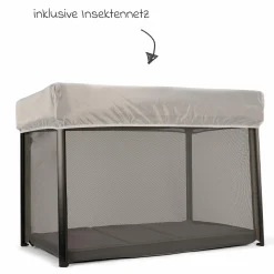 Reisebett PAAL ab Geburt - 15 kg klappbar inkl. Matratze, Tragetasche & Insektenschutz - Granite - Kollektion 2025