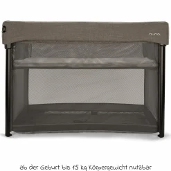 Reisebett PAAL ab Geburt - 15 kg klappbar inkl. Matratze, Tragetasche & Insektenschutz - Granite - Kollektion 2025
