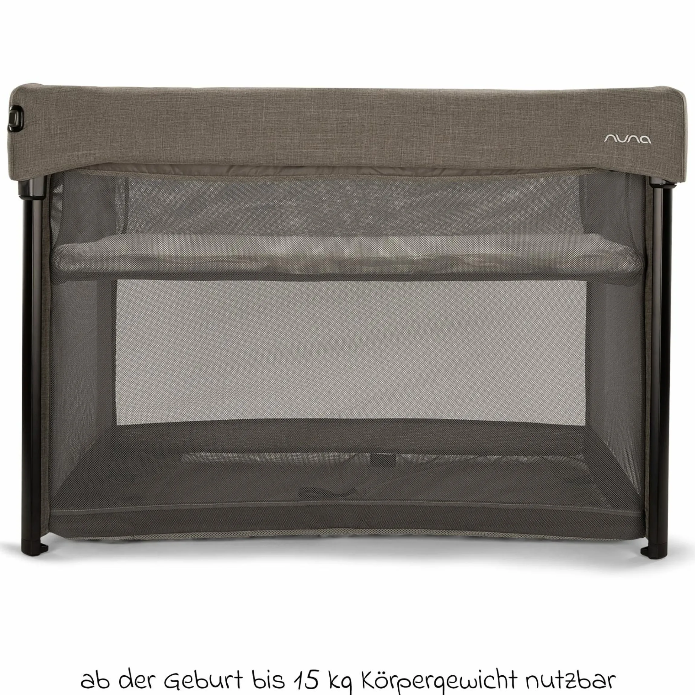 Reisebett PAAL ab Geburt - 15 kg klappbar inkl. Matratze, Tragetasche & Insektenschutz - Granite - Kollektion 2025