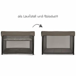 Reisebett PAAL ab Geburt - 15 kg klappbar inkl. Matratze, Tragetasche & Insektenschutz - Granite - Kollektion 2025