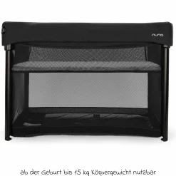 Reisebett PAAL ab Geburt - 15 kg klappbar inkl. Matratze, Tragetasche & Insektenschutz - Caviar - Kollektion 2025