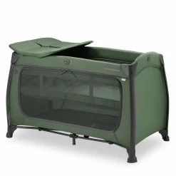 Reisebett Play N Relax Center mit Wickelauflage, höhenverstellbar und seitlichem Einstieg - Dark Green