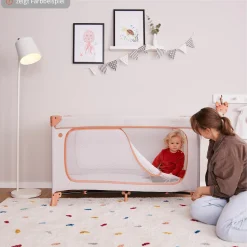 Reisebett Set Dream N Play Plus inkl. Alvi Reisebett-Matratze & Insektenschutz - Dusty Mint