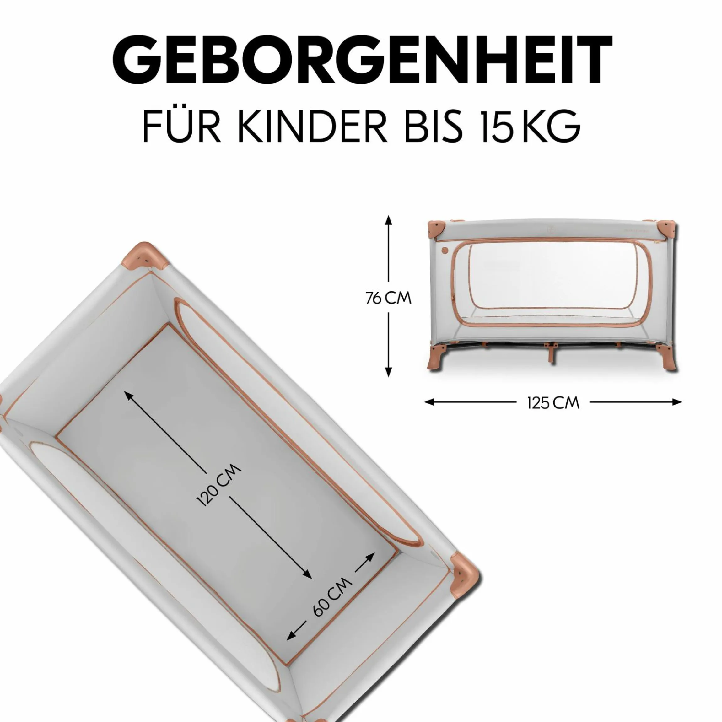 Reisebett Set Dream N Play Plus inkl. Spielzelt, Alvi Reisebett-Matratze & Insektenschutz - Dusty Cork / Palace
