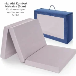 Reisebett Set Dream`n Play Go inkl. Alvi Reisebett-Matratze & Insektenschutz + GRATIS Langarmbody 4er Pack - Disney - Pooh Rainbow Beige