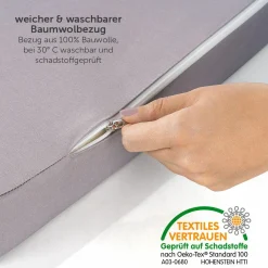 Reisebett Set Dream'n Play - mit Alvi Reisebett Matratze Komfort (schadstoffgeprüft, faltbar, 6 cm Höhe) - Waterblue