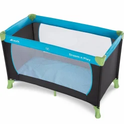 Reisebett Set Dream'n Play - mit Alvi Reisebett Matratze Komfort (schadstoffgeprüft, faltbar, 6 cm Höhe) - Waterblue
