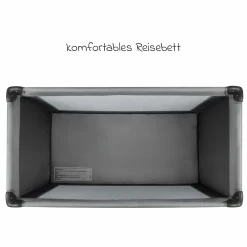 Reisebett Set Soft Dreams ab Geburt bis 15 kg mit Alvi Reisebett-Matratze, Insektenschutz & Transporttasche - Tinted Graphite