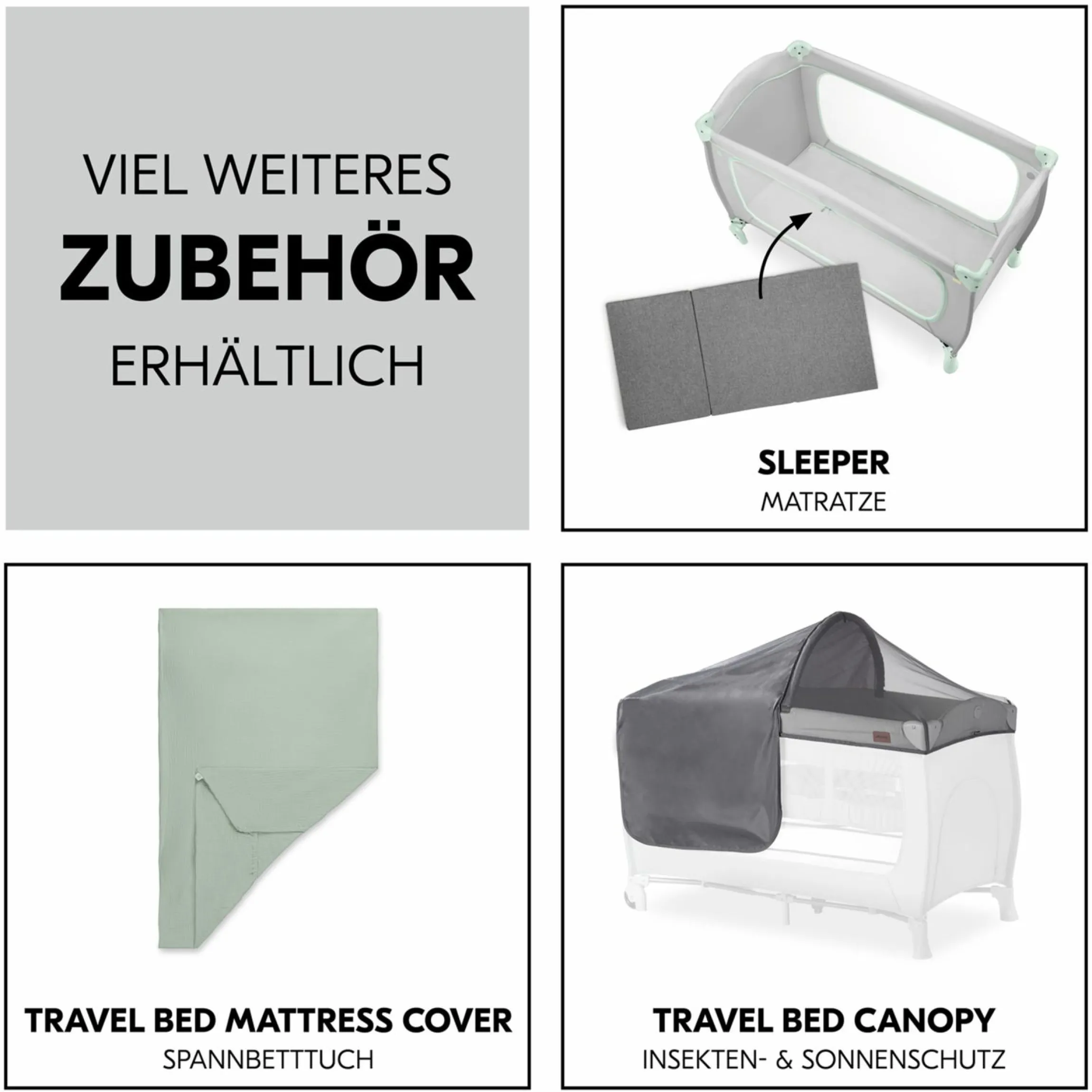 Reisebett Sleep N Play Go Plus (mit Rollen und seitlichem Einstieg) - Dusty Mint