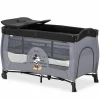 Reisebett Sleep'n Play Center mit Wickelauflage, höhenverstellbar, Rollen & seitlichem Einstieg - Disney - Mickey Mouse Grey