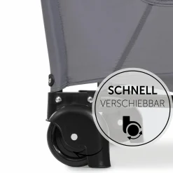 Reisebett Sleep'n Play Center mit Wickelauflage, höhenverstellbar, Rollen & seitlichem Einstieg - Disney - Mickey Mouse Grey
