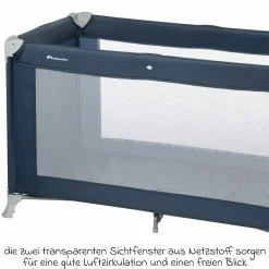 Reisebett Soft Dreams ab Geburt bis 15 kg mit Matratze inkl. Transporttasche - Navy Blue