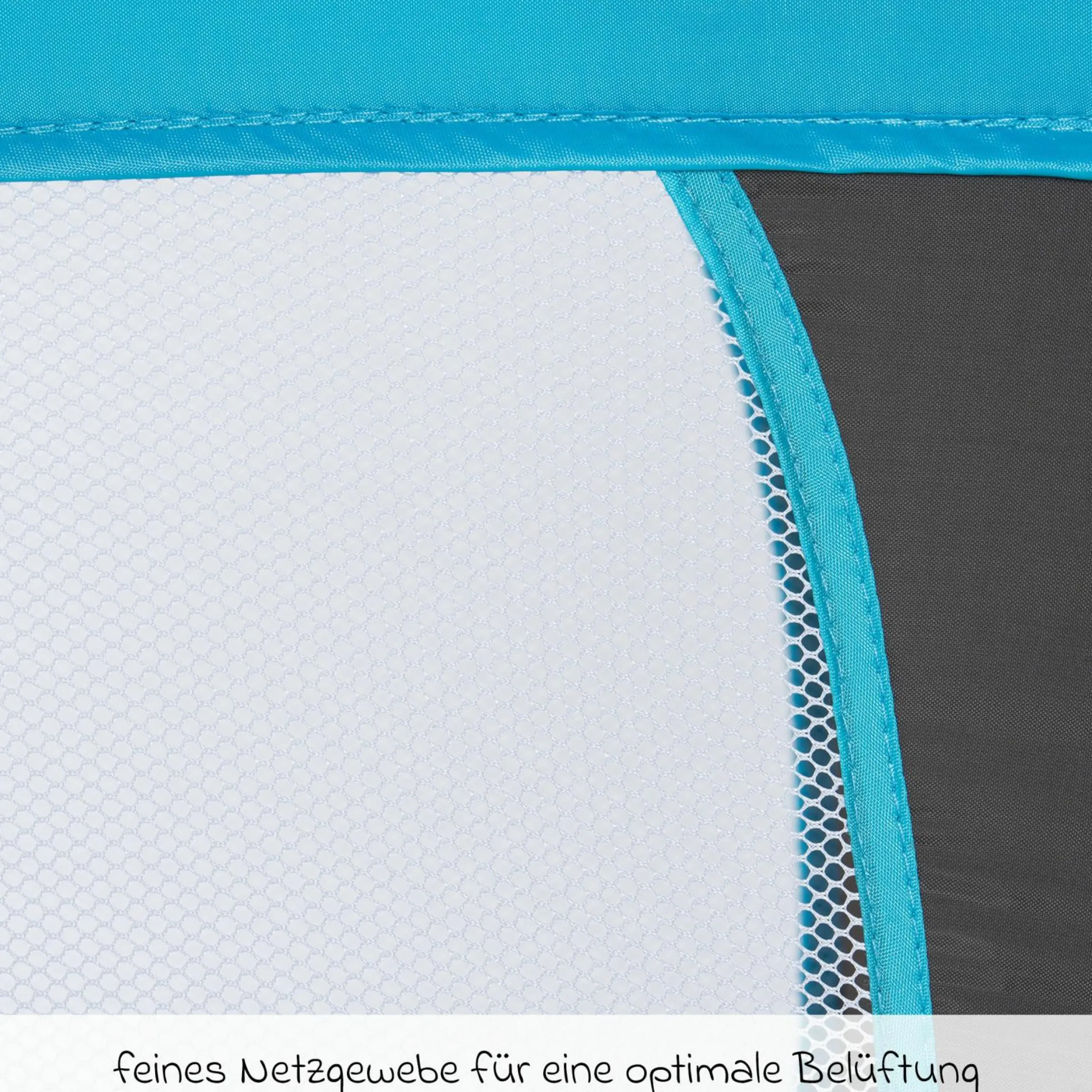 Reisebett Sparset - Dream N Play inkl. Alvi Reisebett-Matratze + Insektenschutz + Buch "Gute Nacht im Meer" - Waterblue